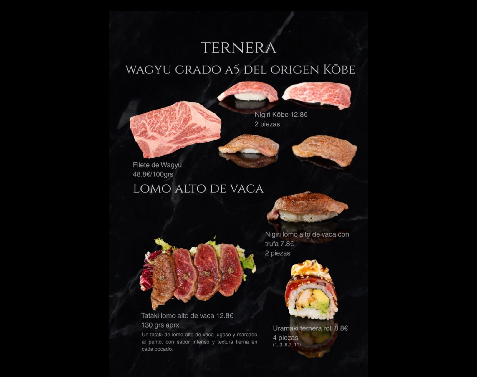 Wagyu de Kobe · Excelencia en cada bocado