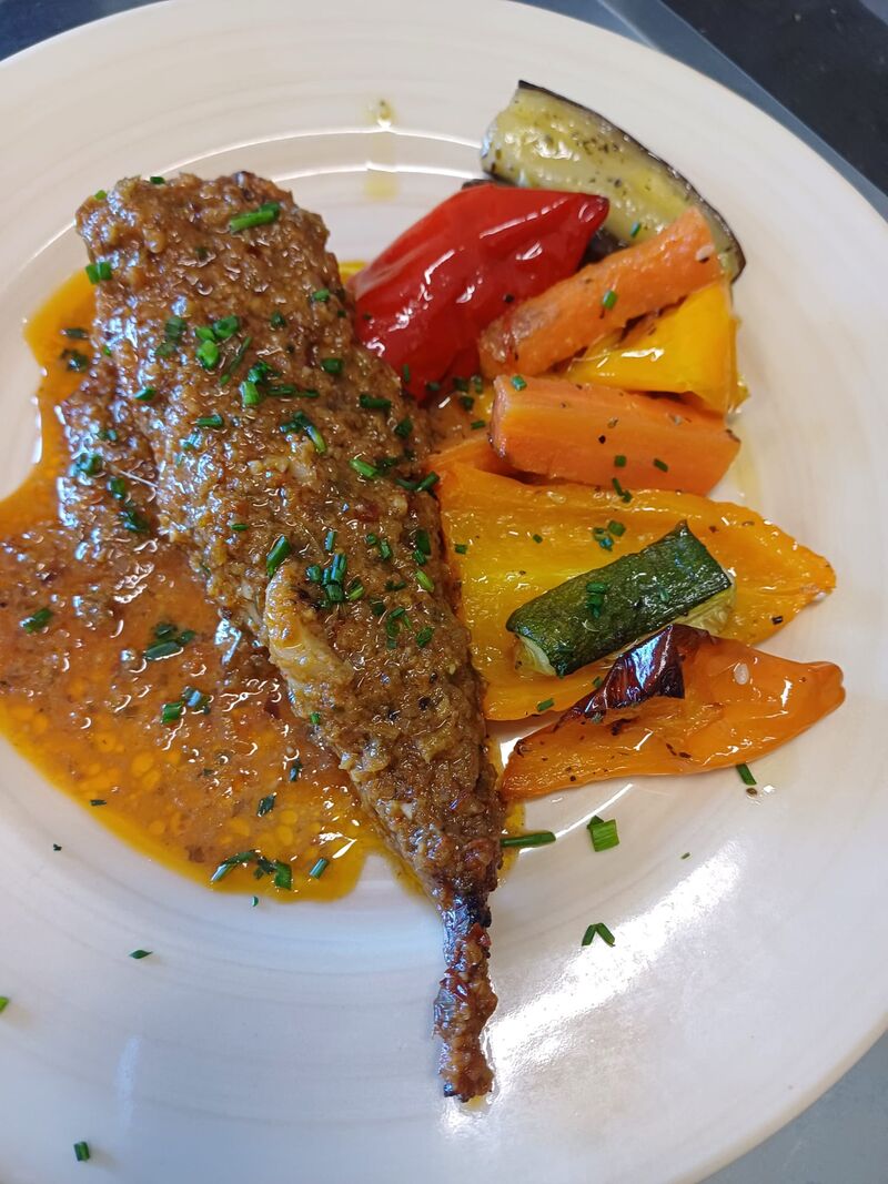 Queue de lotte grillé 