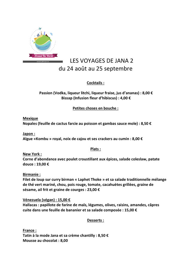 Carte Les Voyages de Jana Acte 2
