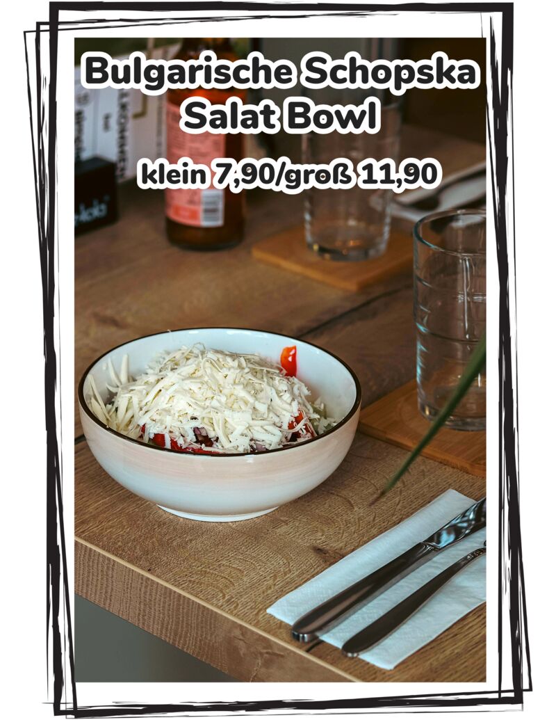 Bulgarische Schopska Salat Bowl