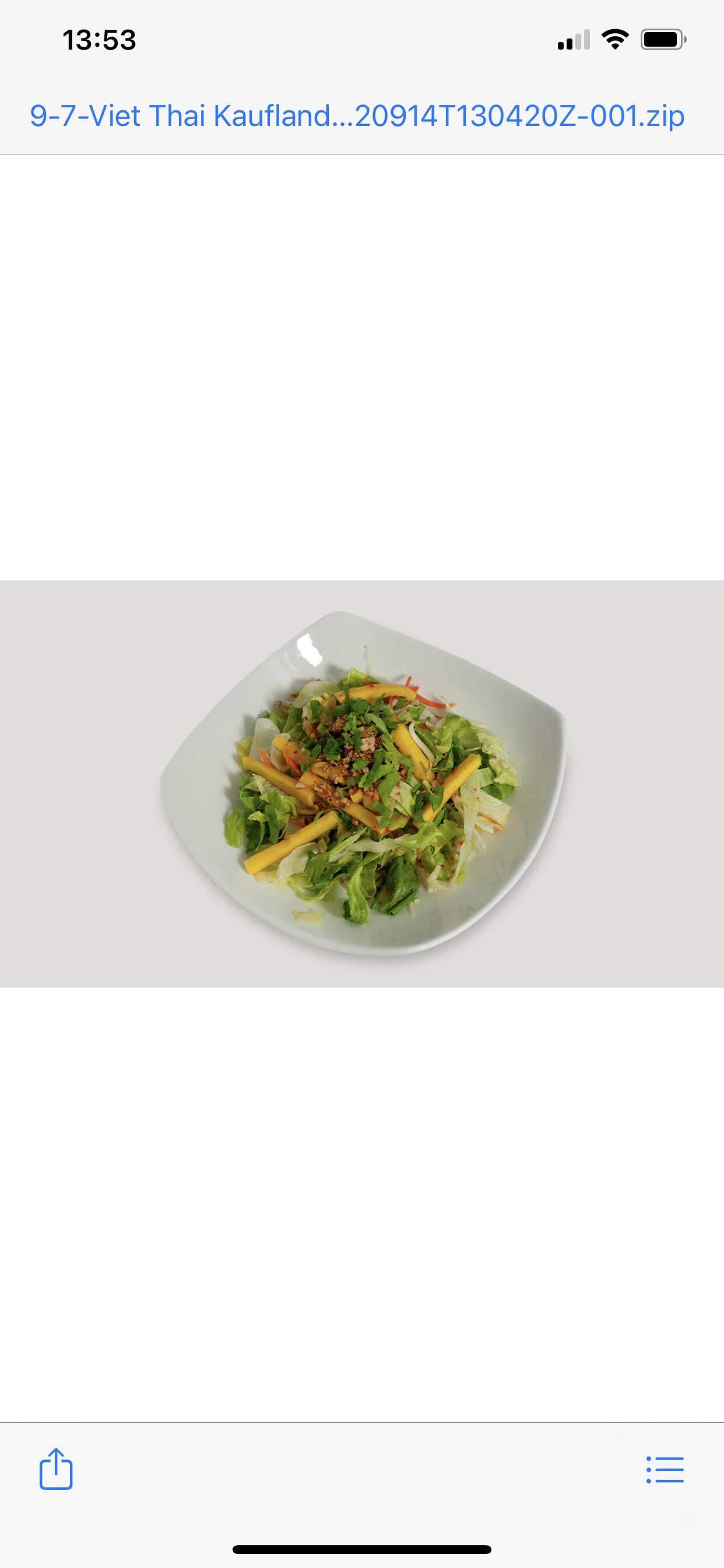 Mango Salat in hausgemacht Limetten Soße