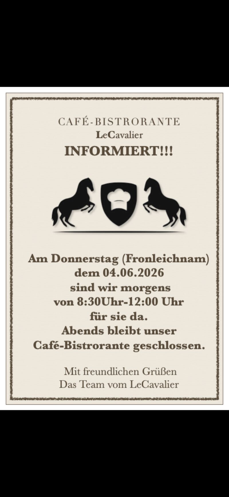 Wir informieren…