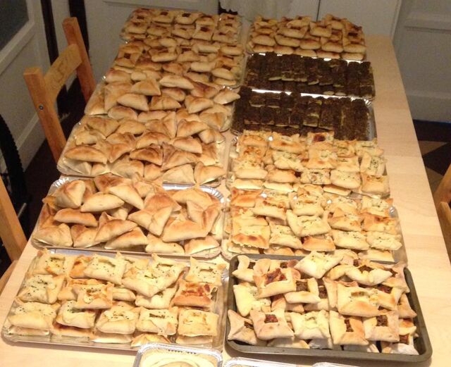 Nos préparations pour vos événements / Chaussons aux épinards, aux poivrons, aux fromages..