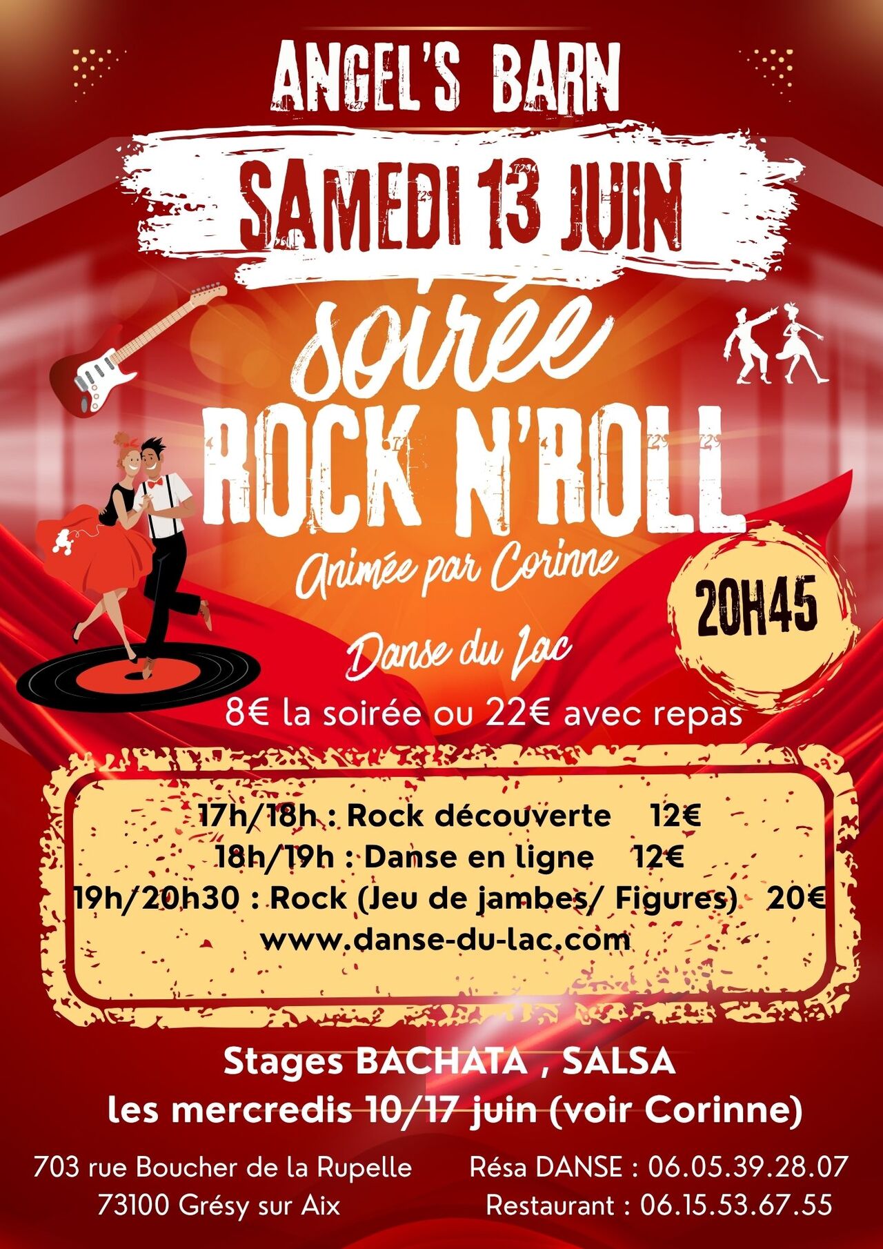 SAMEDI 13 JUIN : SOIREE ROCK N'ROLL
