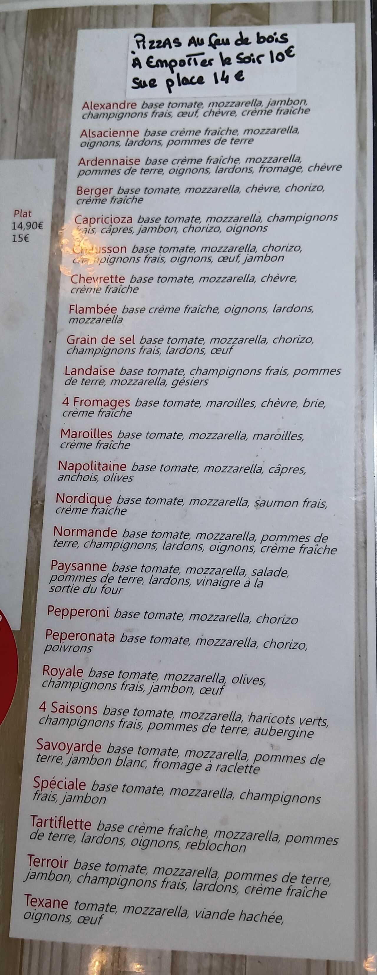 Pizzas