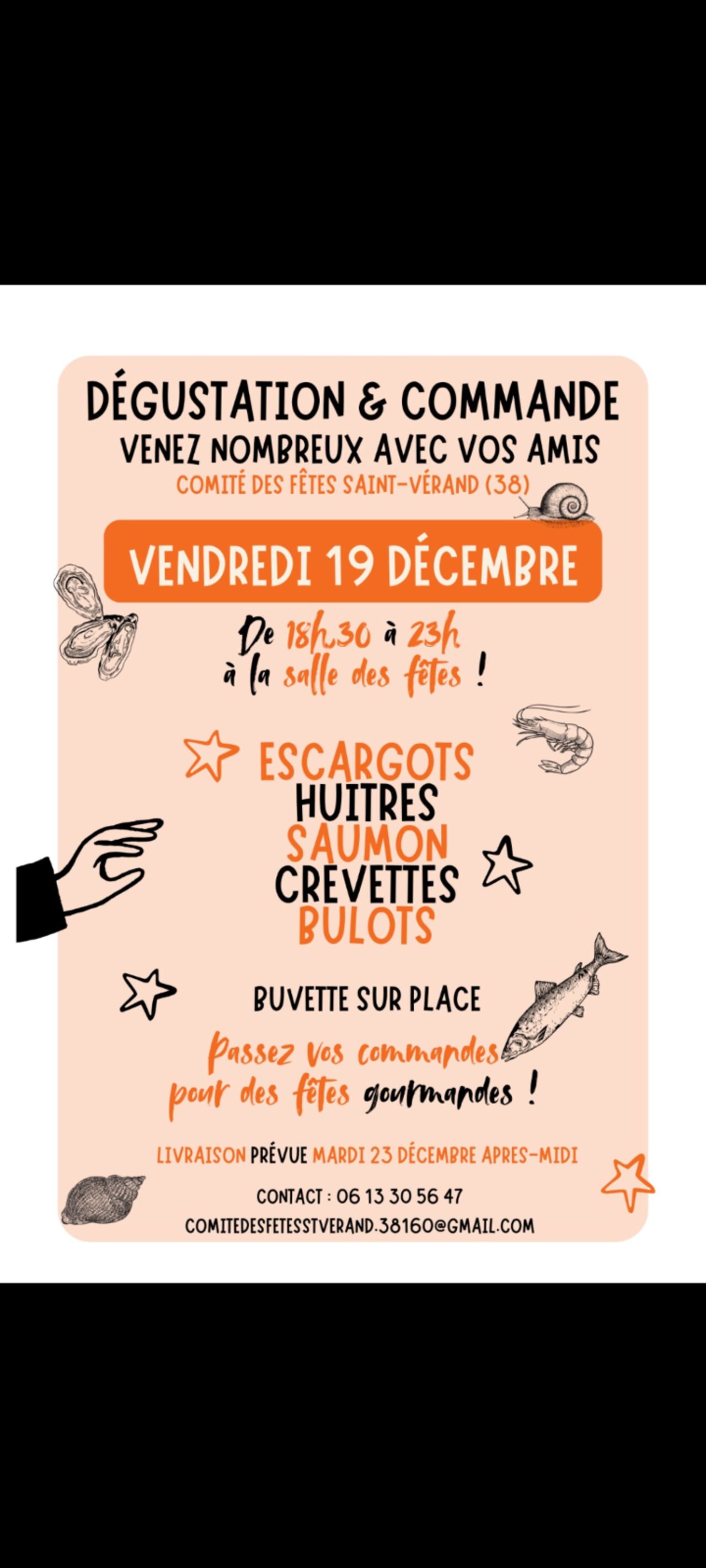 Soirée huitres escargots