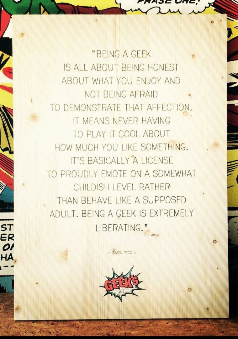 Simon Pegg´s definition of beeing a Geek