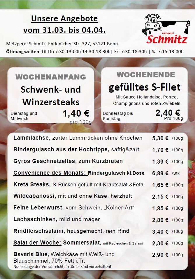 Unser Angebot für diese Woche: