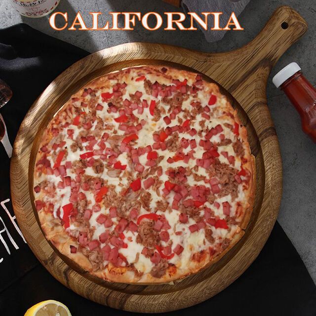 Tomate Base, Queso, J.York, Atún y Pimiento Morrón.