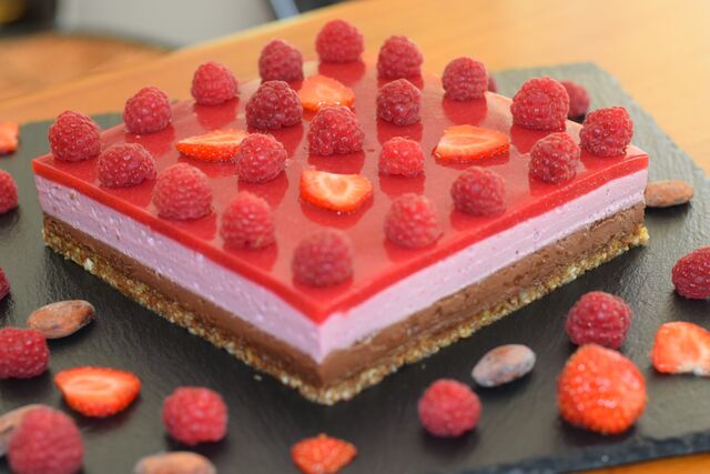Bavarois Framboise et Cacao