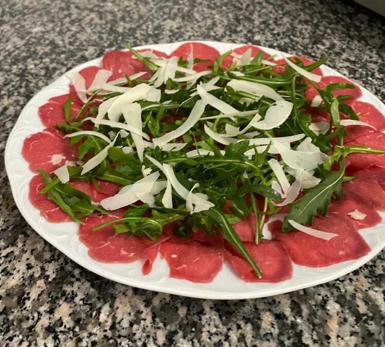 Carpaccio con parmigiano 