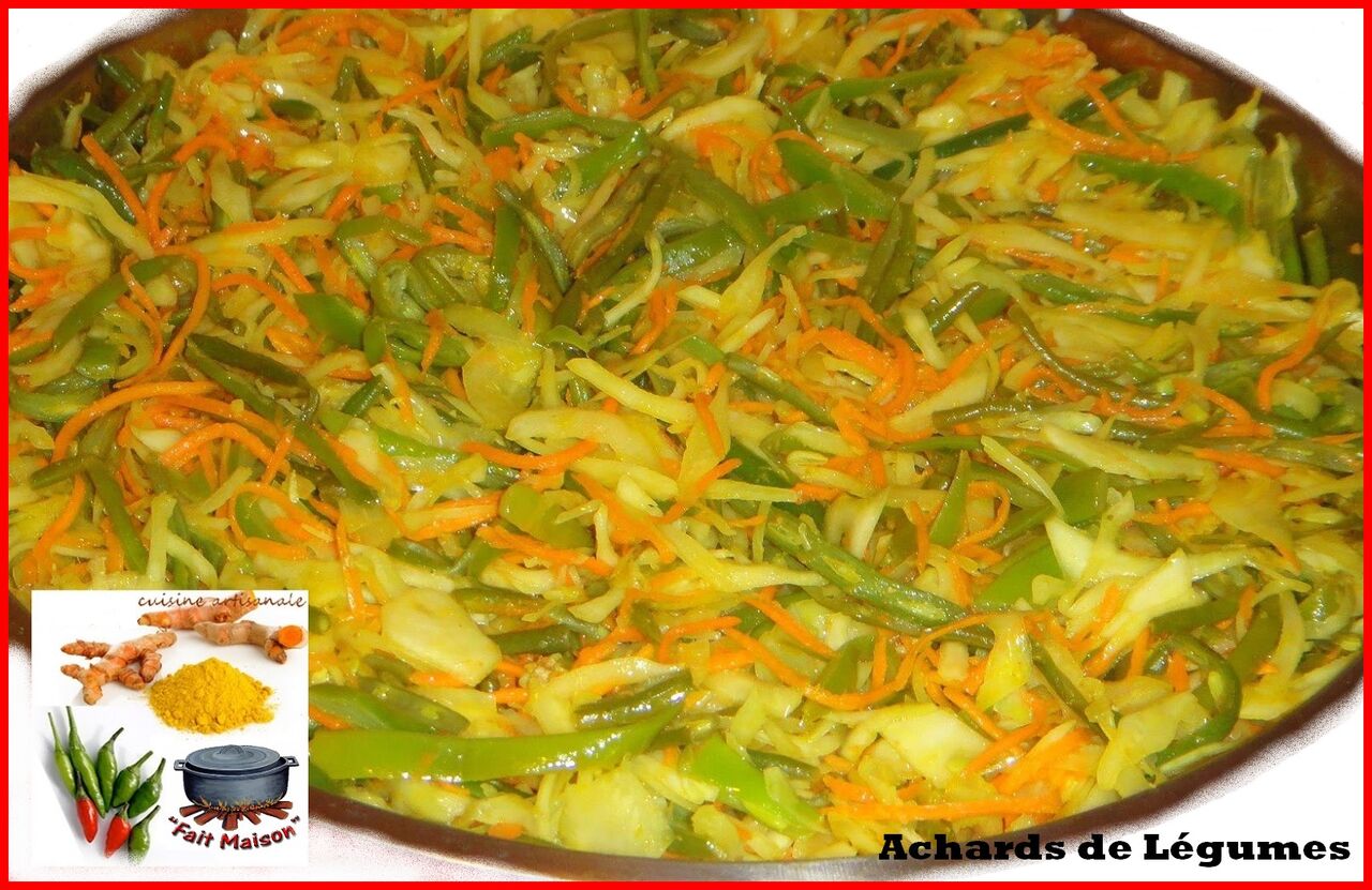 Achards de légumes
Convient aux végétaliens