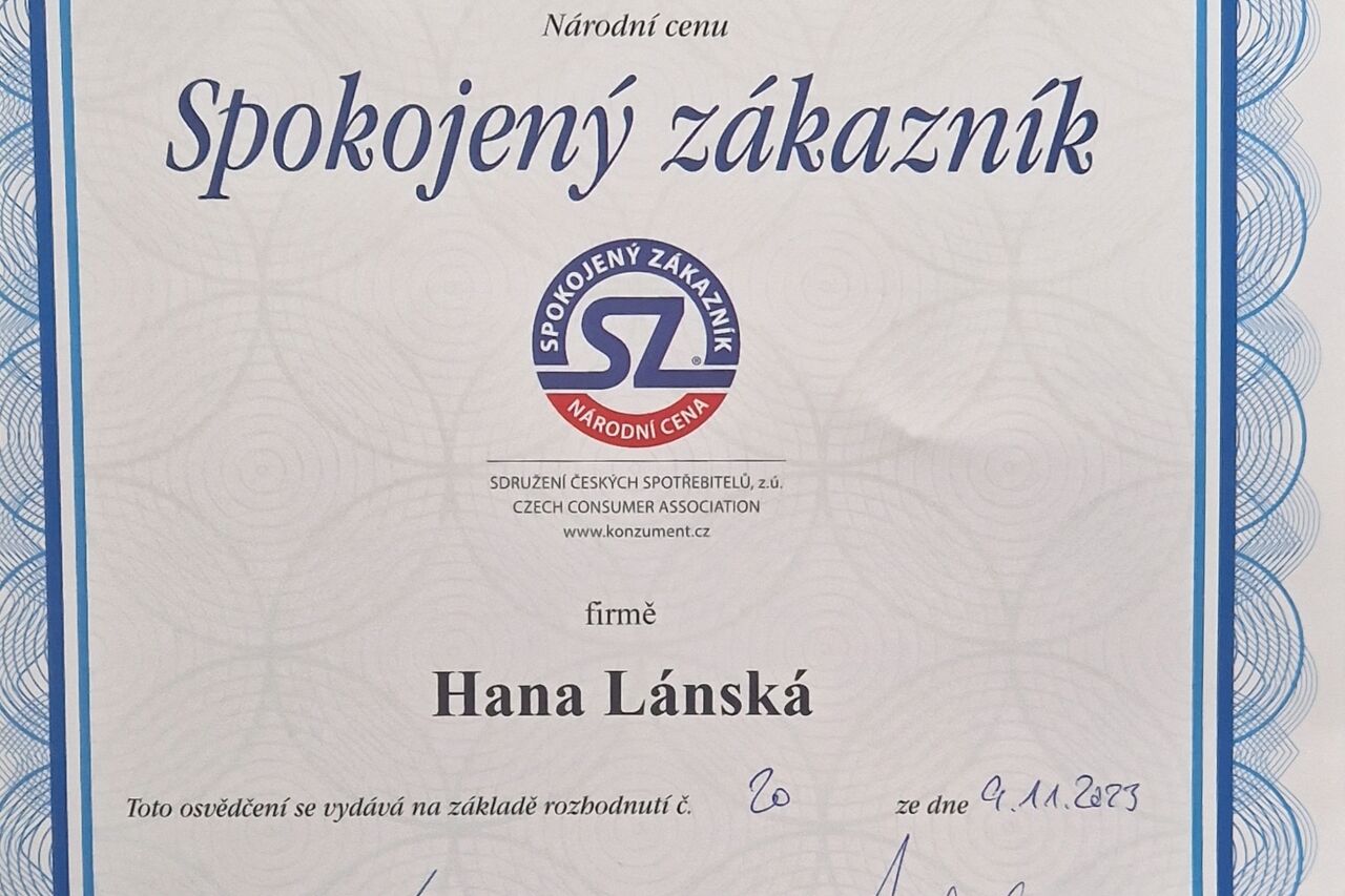 Ocenění spokojený zákazník