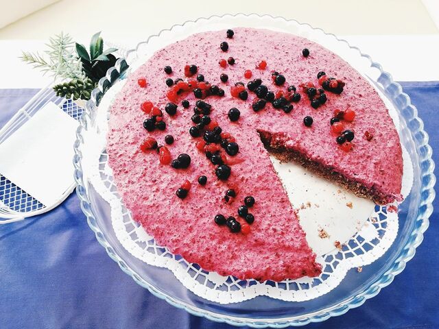 Tarte de Mousse de Frutos Vermelhos