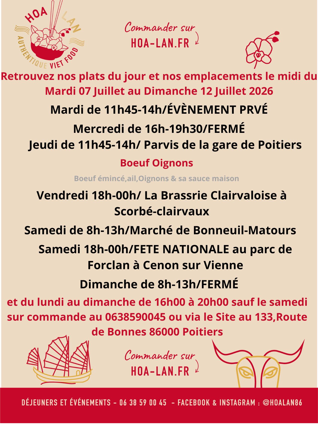 Semaine du 07 Juillet au 12 Juillet 2026