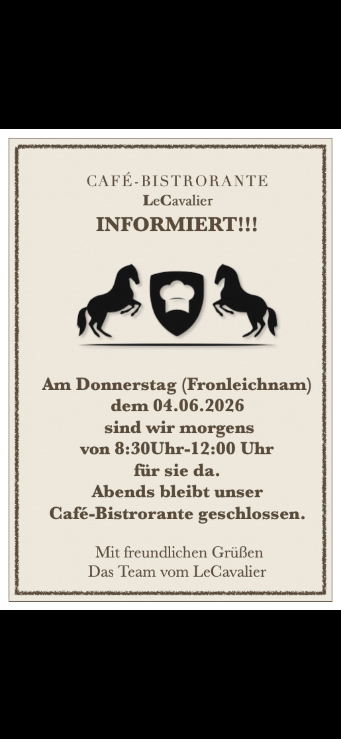 Wir informieren…