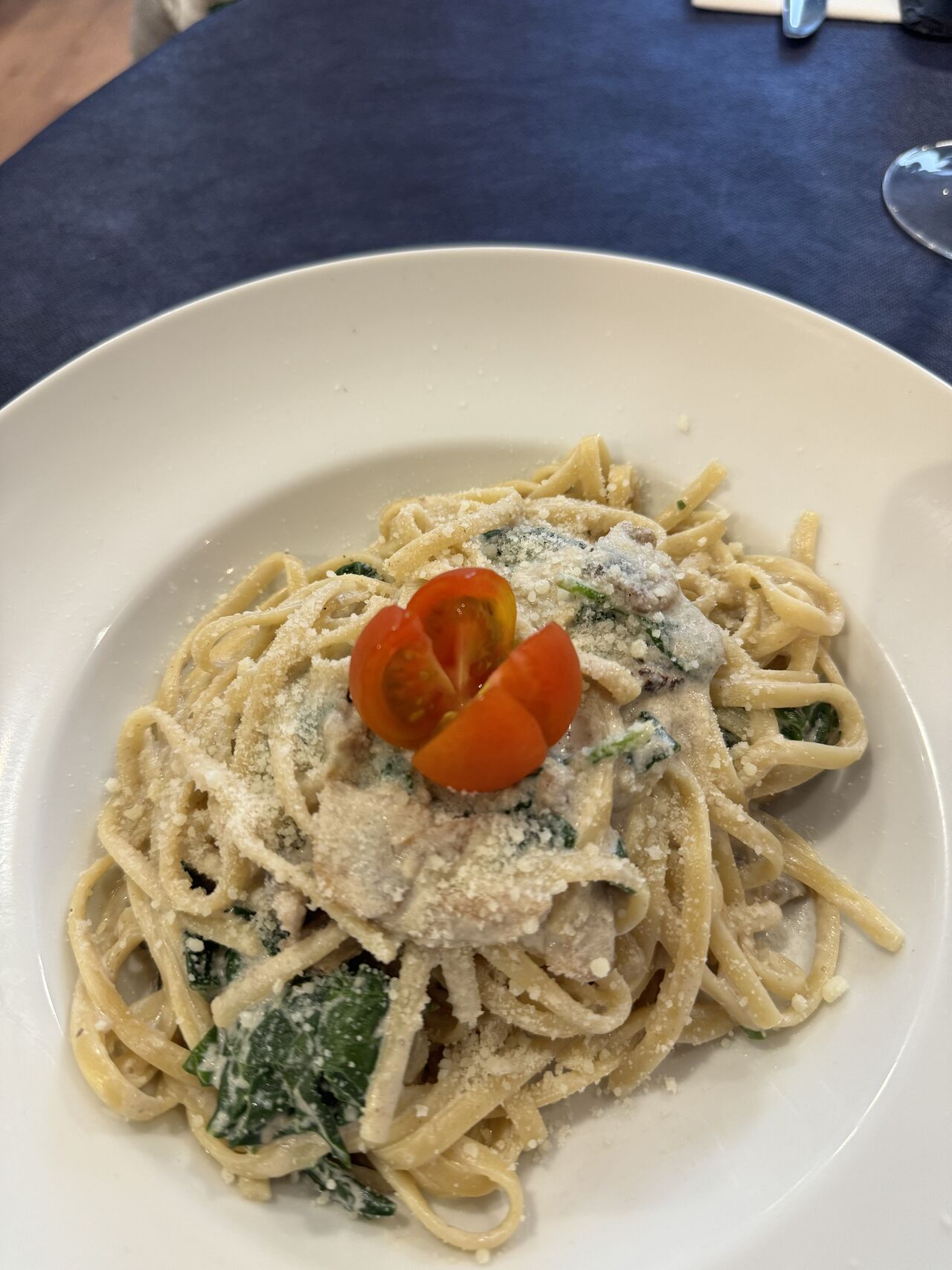 Ensalada de champiñones con espinaca