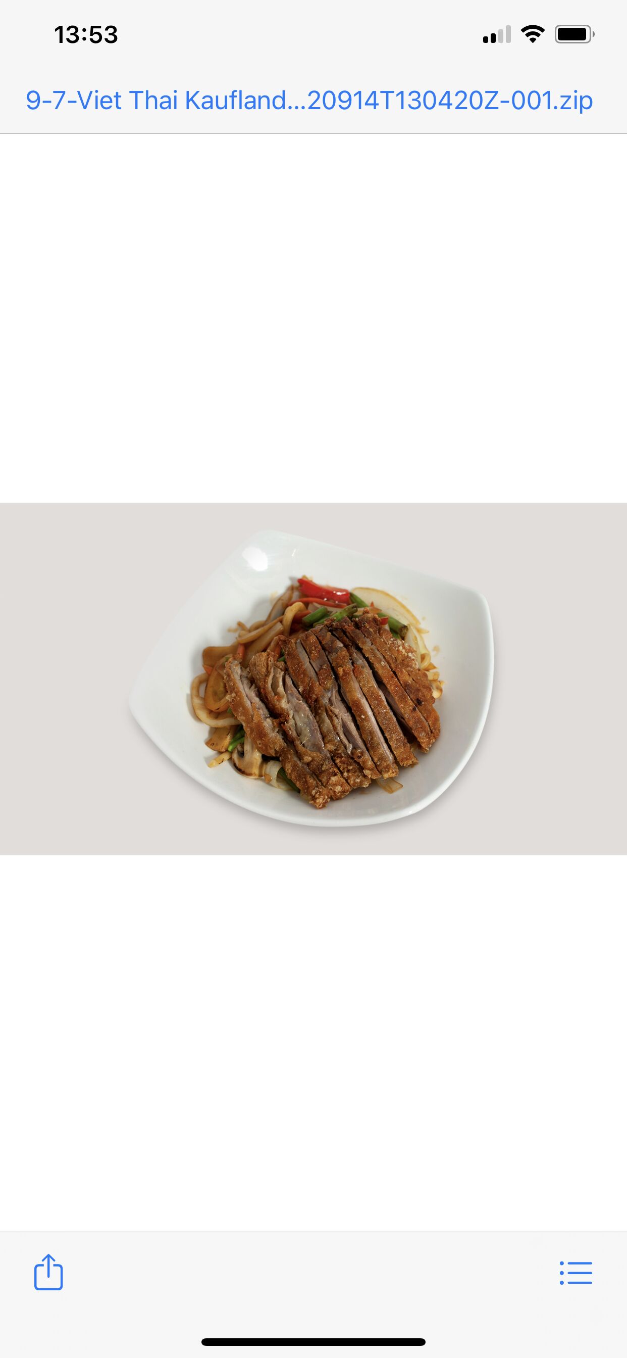 Bánh Canh Xào - Udonnudeln gebratene mit frischen Gemüse und Ente