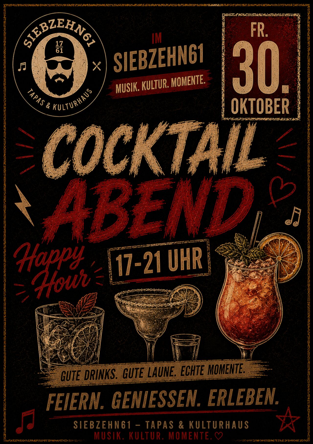 Freitag 30.10 Cocktail Abend