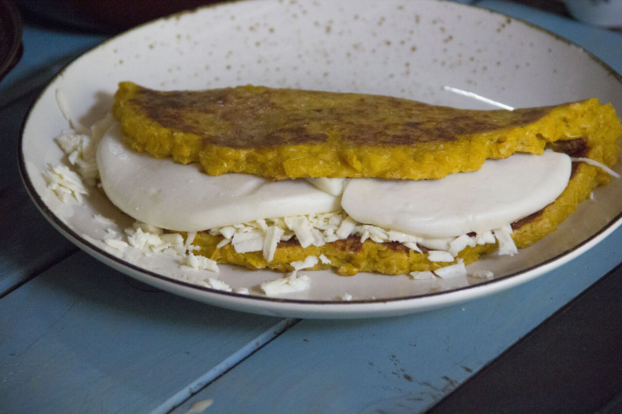 Cachapas con queso de mano