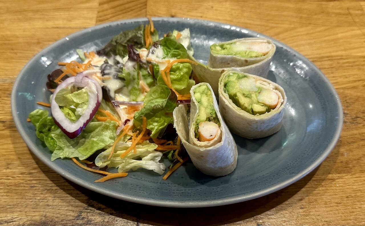 Wrap d’avocat et crevettes 