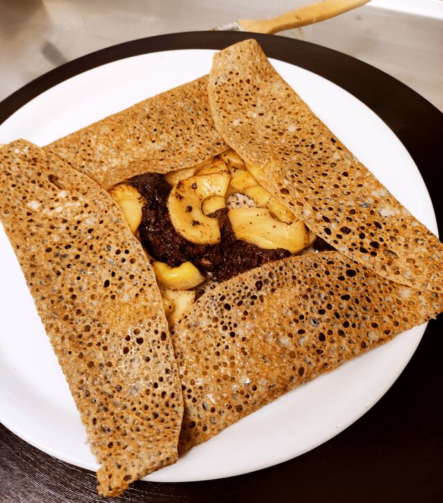 BIGOUDENE : boudin catalan, pomme, canelle