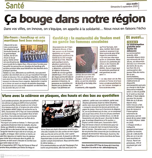 Annonce SEPTOUR 2020 et début sortie en mer en partenariat avec Rose of Jericho de Nice 