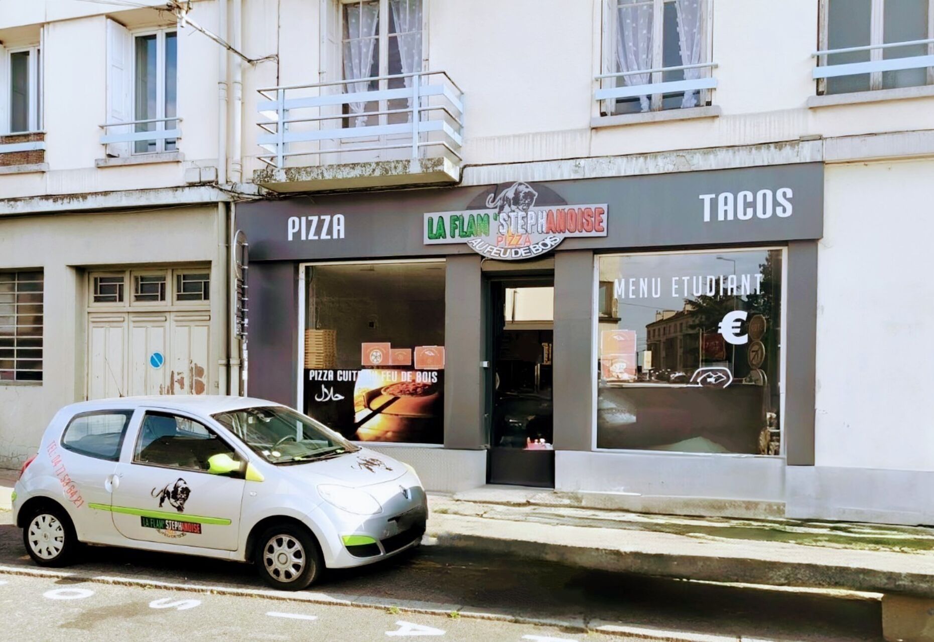 Pizza au feu de bois