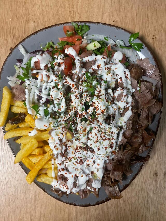Döner-Kebab Pommes-Salat