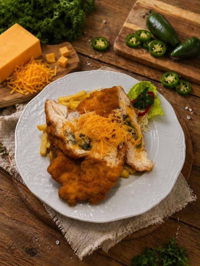 Cheddar sajttal és Jalapenoval töltött csirkemell