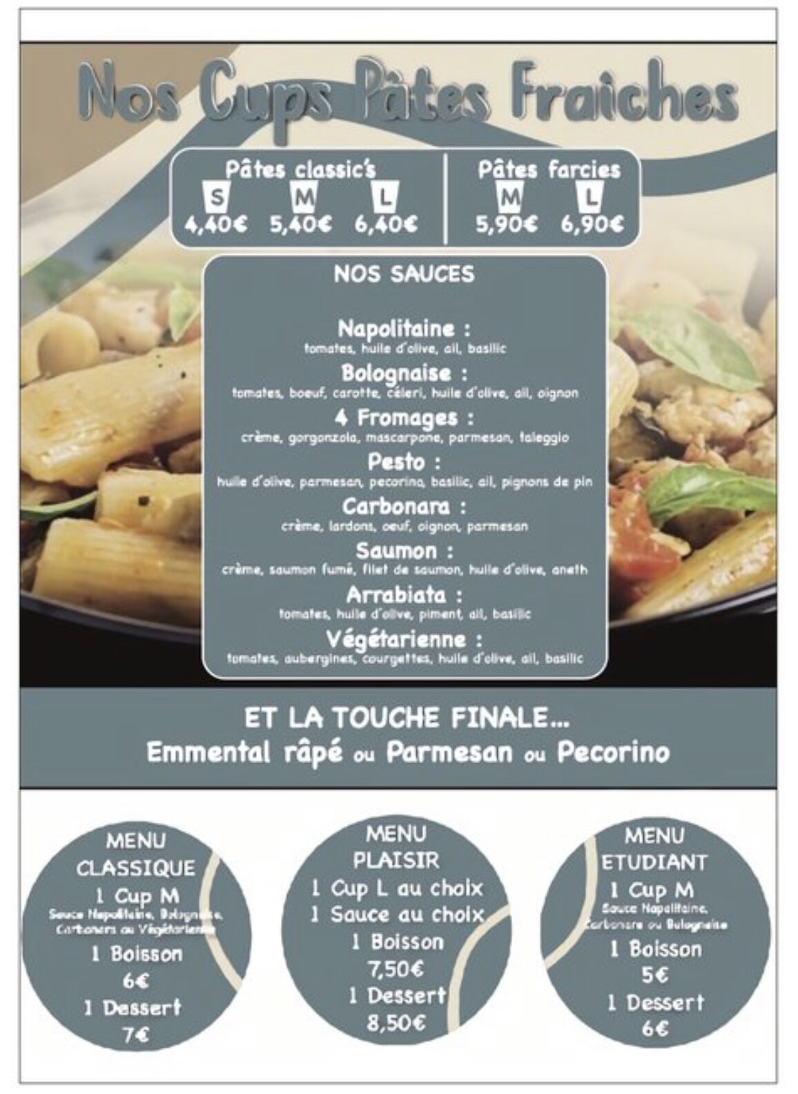 NOUVEAU
À partir de vendredi 5 mars votre bar à pâtes est ouvert