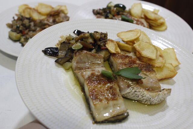 Corvina a la plancha