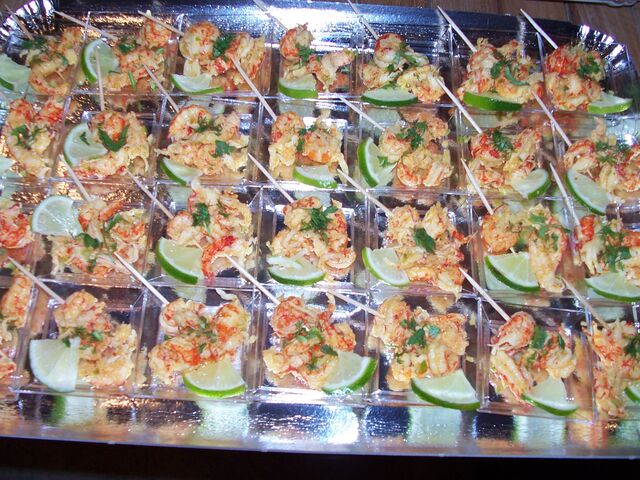 verrine d'écrevisse au gingembre et citron vert