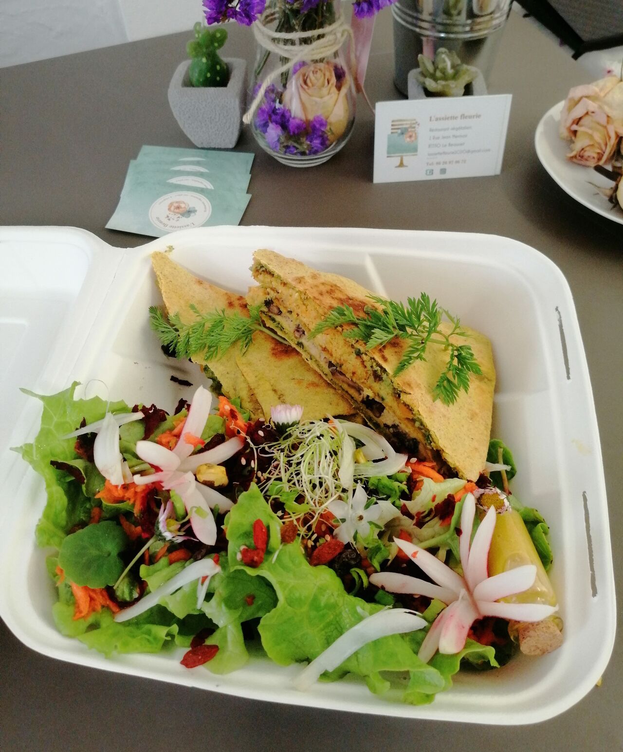 Wrap Maison toasté, salade composée