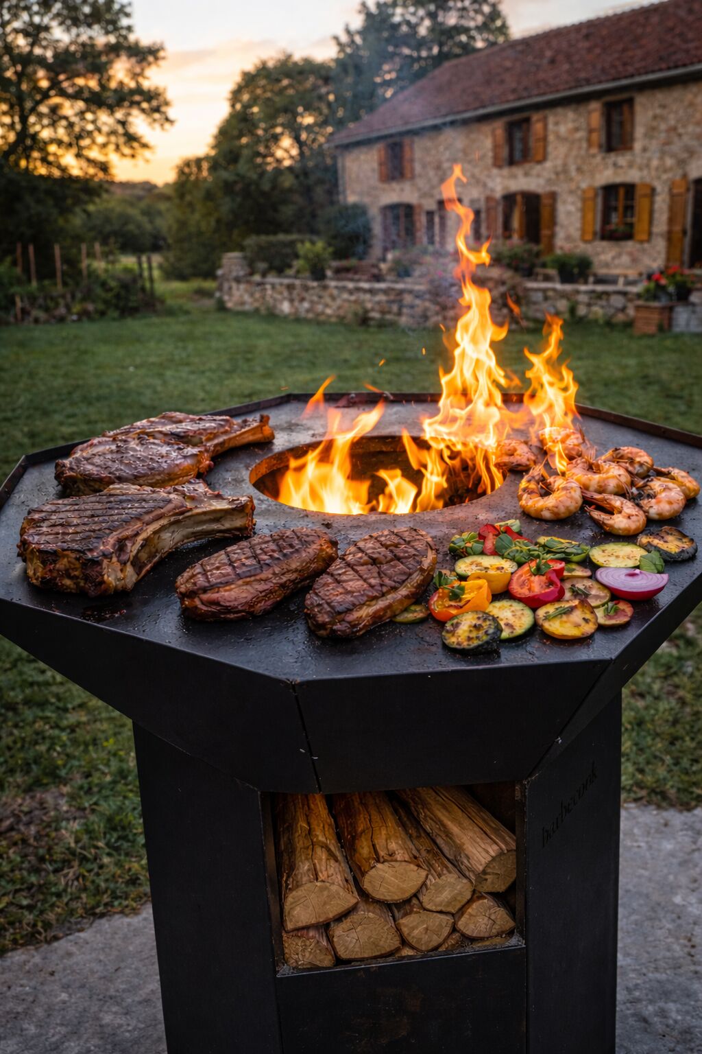 Prestation brasero sur mesure ou avec menu pour vos événements minimum 10 personnes 