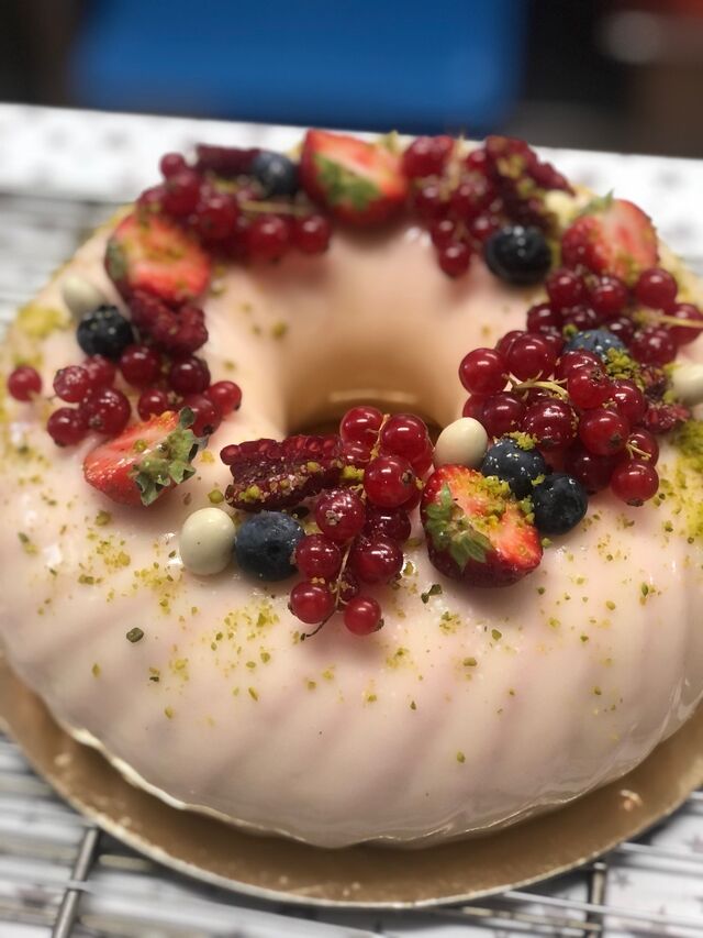 Gâteau mousse fruits rouges