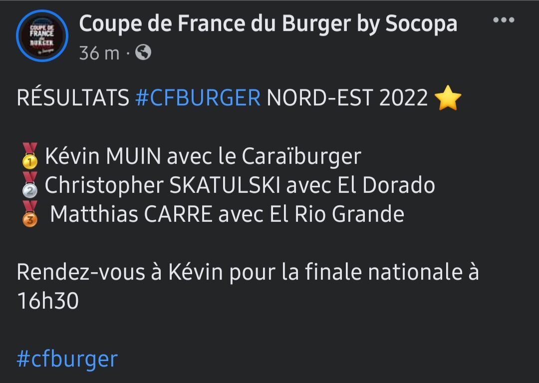 Résultat finale Nord-Est 2022 à Paris