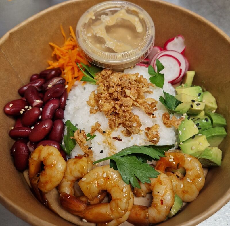 Poke bowl aux crevettes