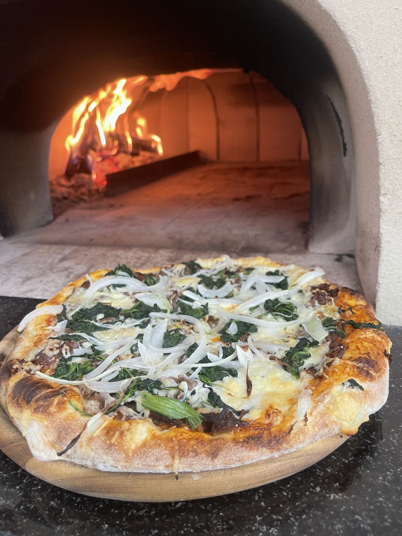 Pizza Döner+Spinat+Zwiebel