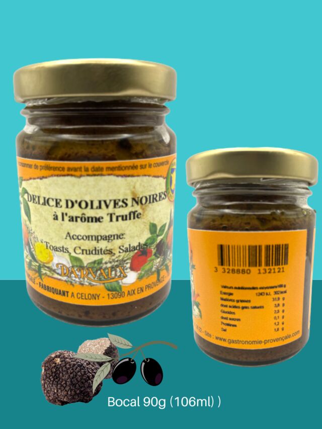 DÉLICE D'OLIVES NOIRES à l'arôme Truffe - 90g (106ml)