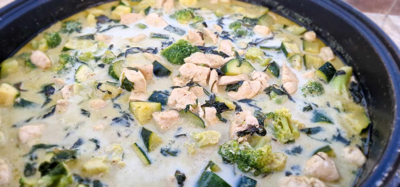 poulet au curry vert