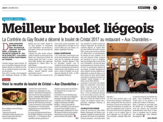 Nous avons été élu Boulet de Cristal 