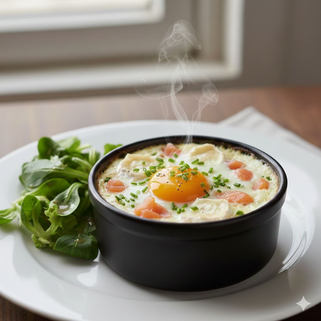 Oeuf cocotte saumon 