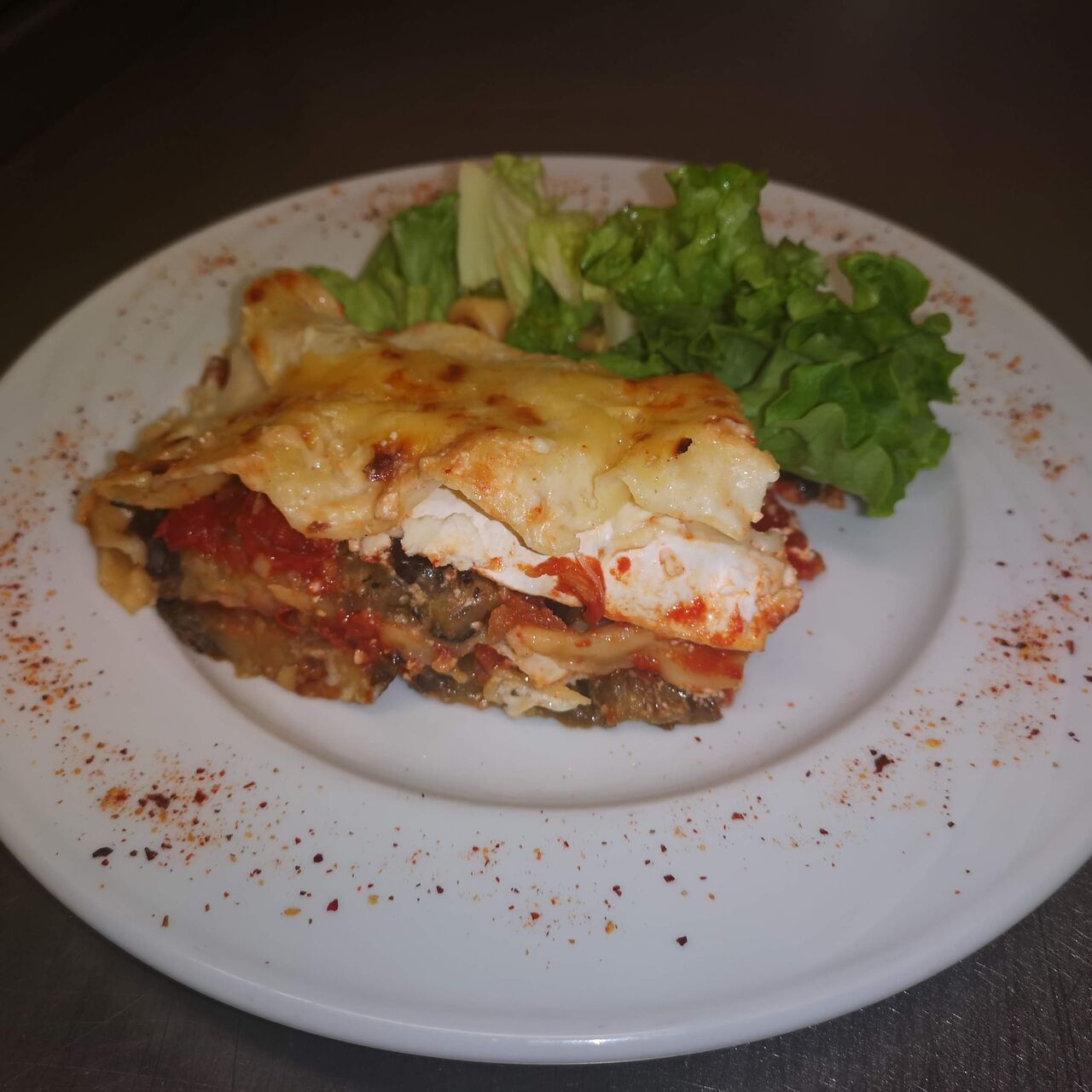 Lasagne au fromage de chèvre et légumes du soleil