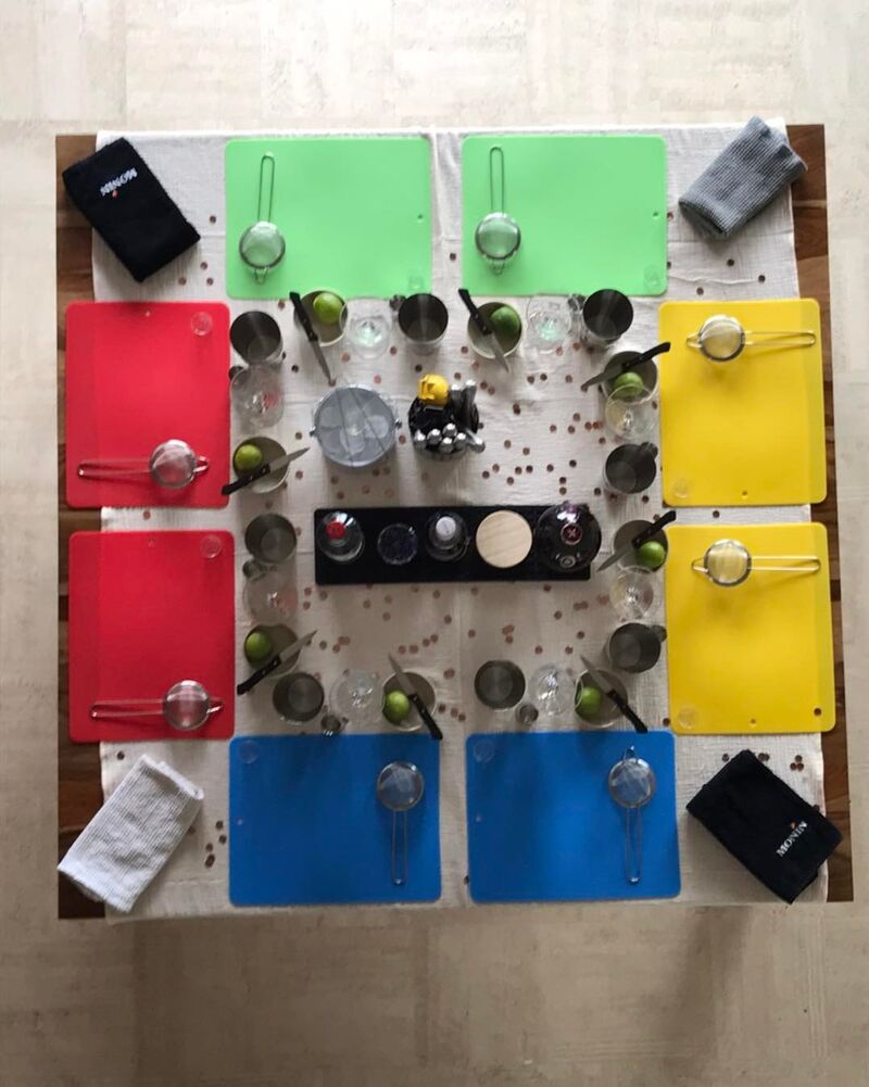 mise en place d'un atelier pour 8 lors d'un EVJF