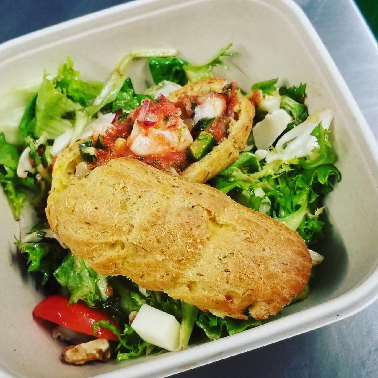 Éclair aux crevettes 