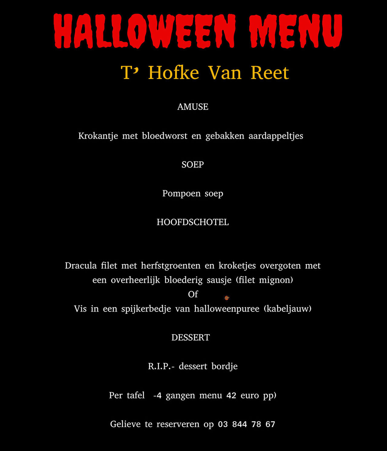 Halloween Menu