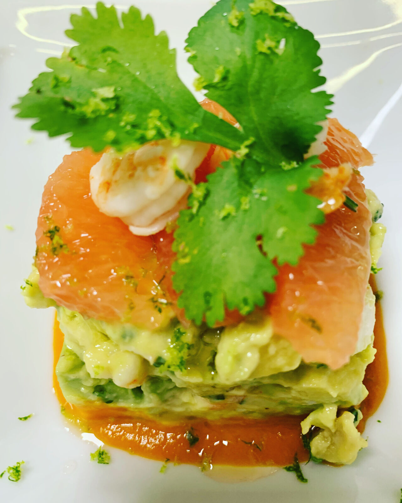 tartare d'avocats et pomelos