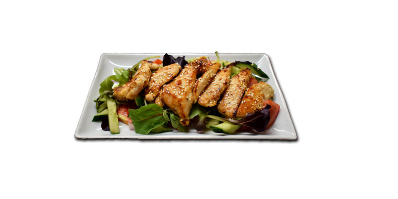 Mézes-szezámos csirkemell csíkok roston