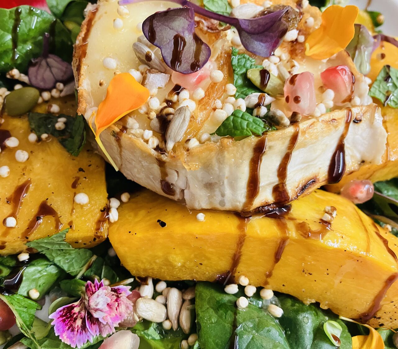 Roasted Pumpkin and Goats cheese salad